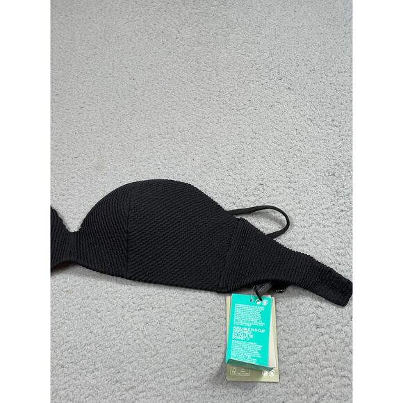 H&M Womens 2-Piece Black Bikini Top Size 34C Bottoms Size 4 - Picture 4 of 9